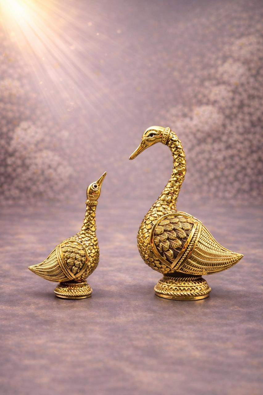 Rajhamsa Pair Gold Plated · Saraswati's Vahana